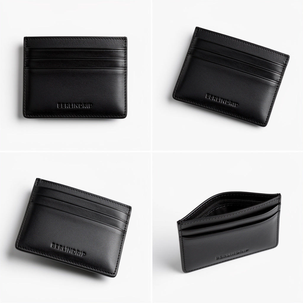 BERLINDRIP Leather Card Holder – Minimal Slim Carry for Men