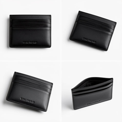 BERLINDRIP Leather Card Holder – Minimal Slim Carry for Men