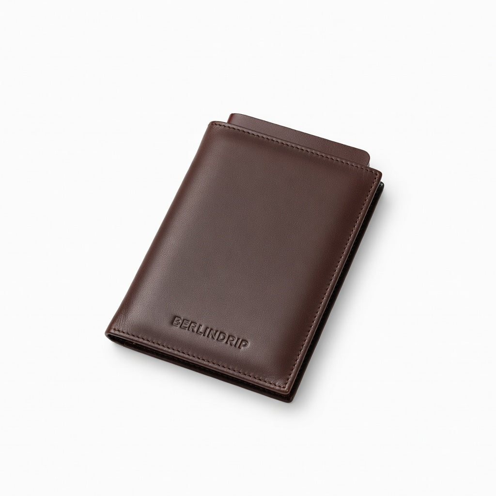 BERLINDRIP Leather Passport Holder – Luxury Travel Essential for Men
